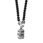 Skull Black Pendant Vintage Punk Rock 50CM Long