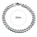 Fashion Stainless Steel Men Curb Cuban Chain Bracelet Women Bracelet On Hand For Couple Unisex Wrist Hand Jewelry Gift Party