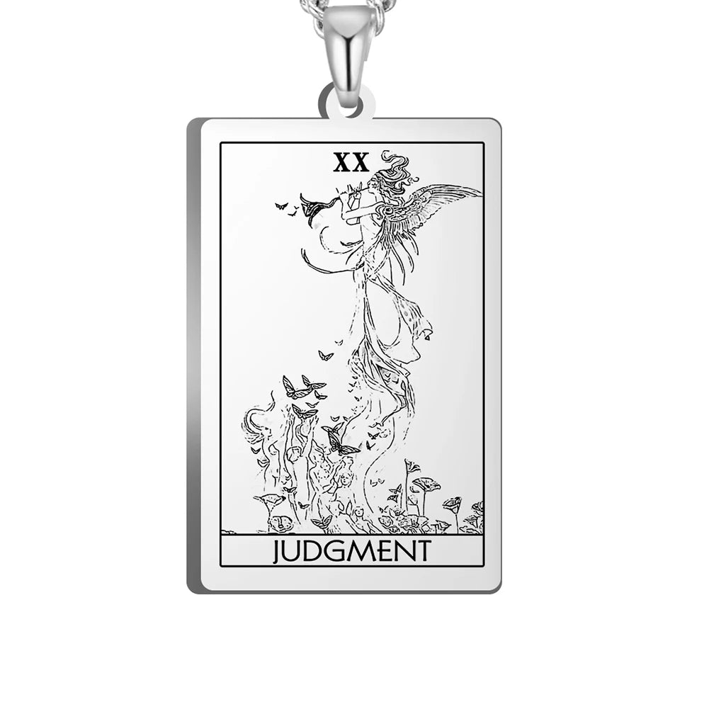 Tarot Major Arcana Amulet Necklace — Stainless Steel