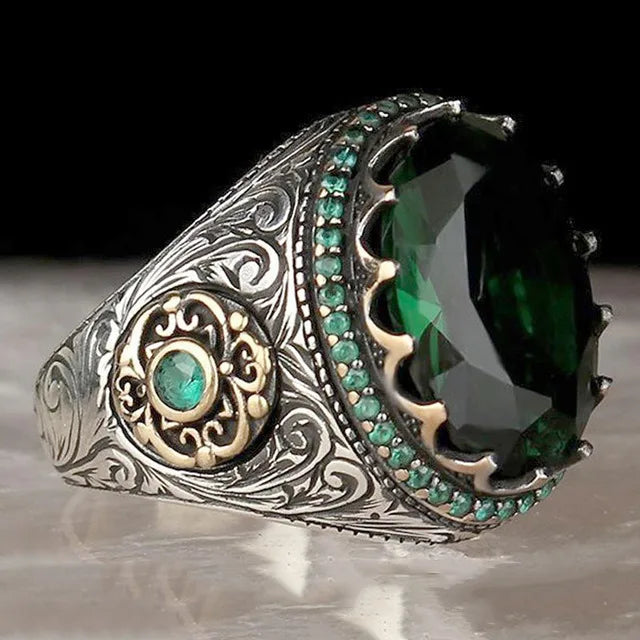 Vintage Iced Out Silver Ring
