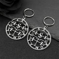 Baphomet Steel Earrings Seal Andromalius Hoop