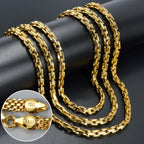 Dubai 18k Gold-Plated Hiphop Link Chain Necklace For Women Man Statement Gold Color Choker Classic Trendy Wedding Party