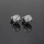 Hemispherical Style Chunky Cross Iced Out CZ Stud Earrings for Men Women Hip Hop Rock Piercing Ear Earings Punk Jewelry