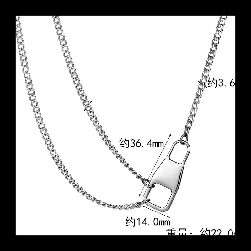 Safety Buckle Double Chain Necklace — SS