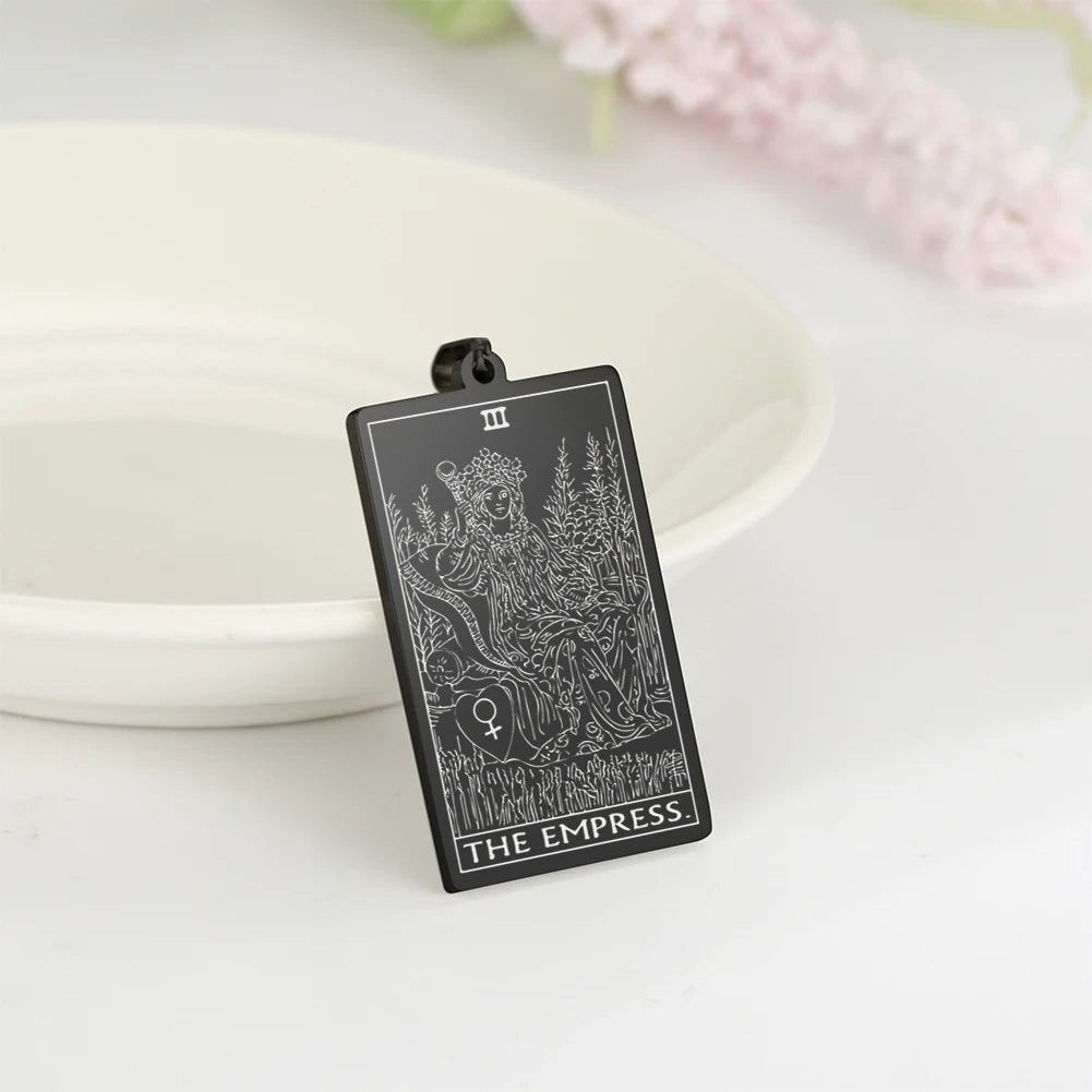 Tarot Major Arcana Amulet Necklace — Stainless Steel
