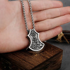 Stainless Steel Axe Pendant Vintage Viking Celtic Knot Wolf Amulet Rune Pendant Jewelry Men's Classic Trend Party
