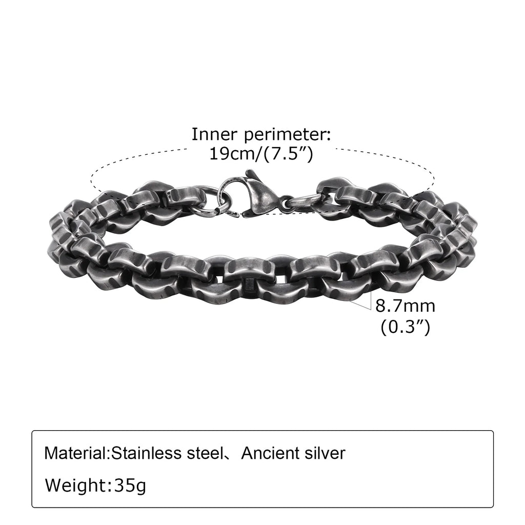 Antique Link Chain Bracelet — Stainless Steel