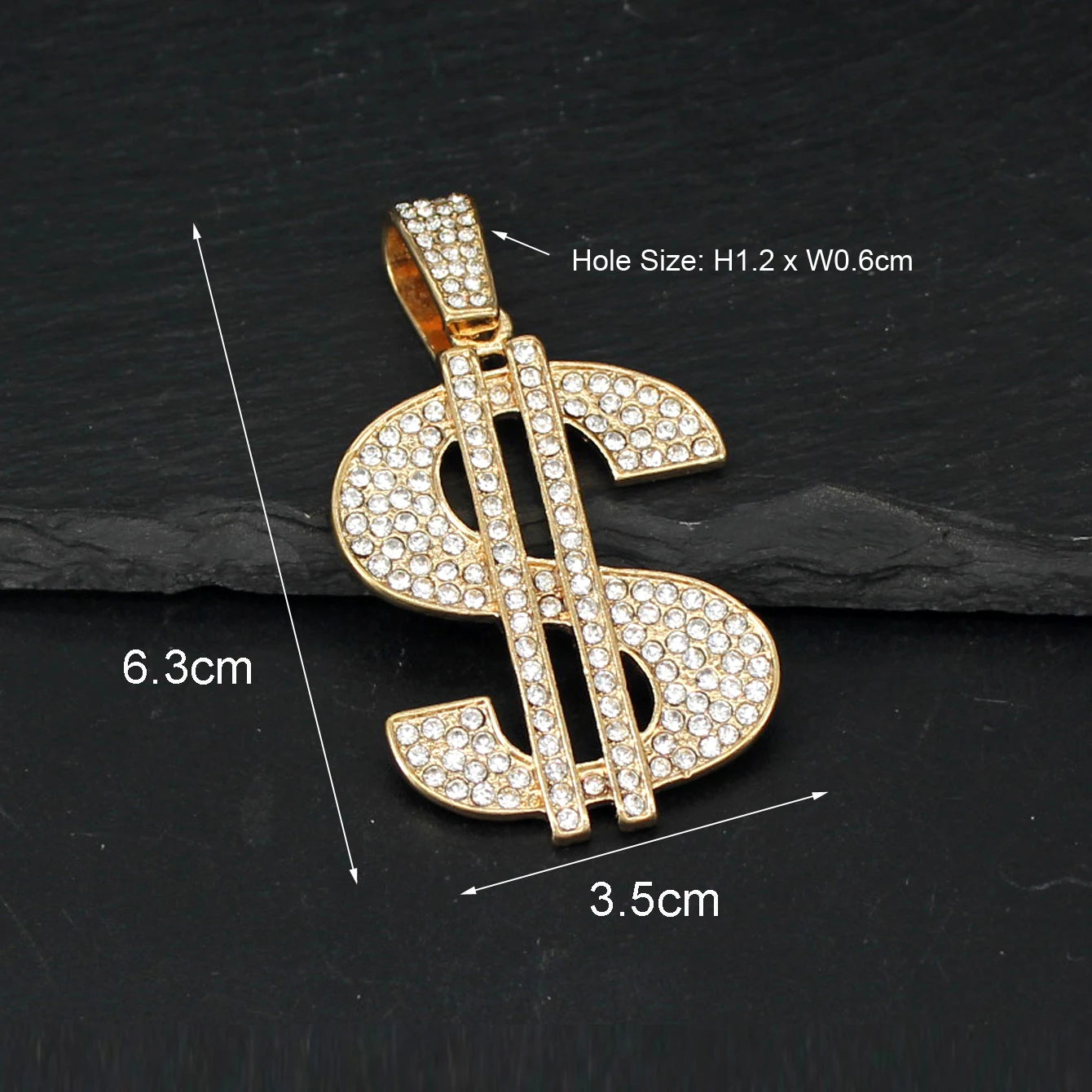 Women Men Hip Hop Jewelry Bling Rhinestone Dollar Sign Money Bag One Hundred Dollar Pendant For Iced Out Necklace Jewellery