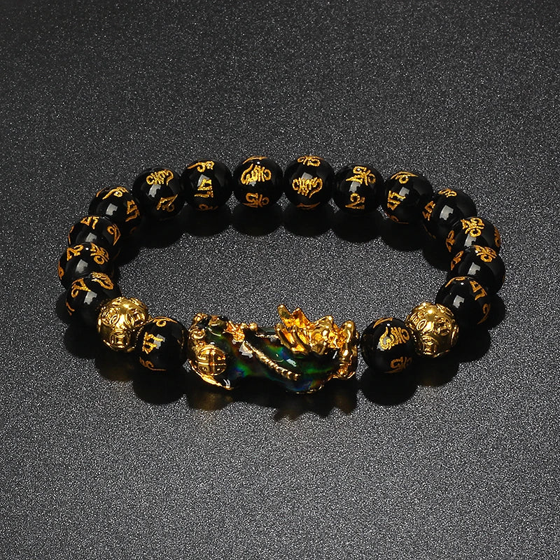 Color-Changing Natural Stone Pi Xiu Beaded Bracelet
