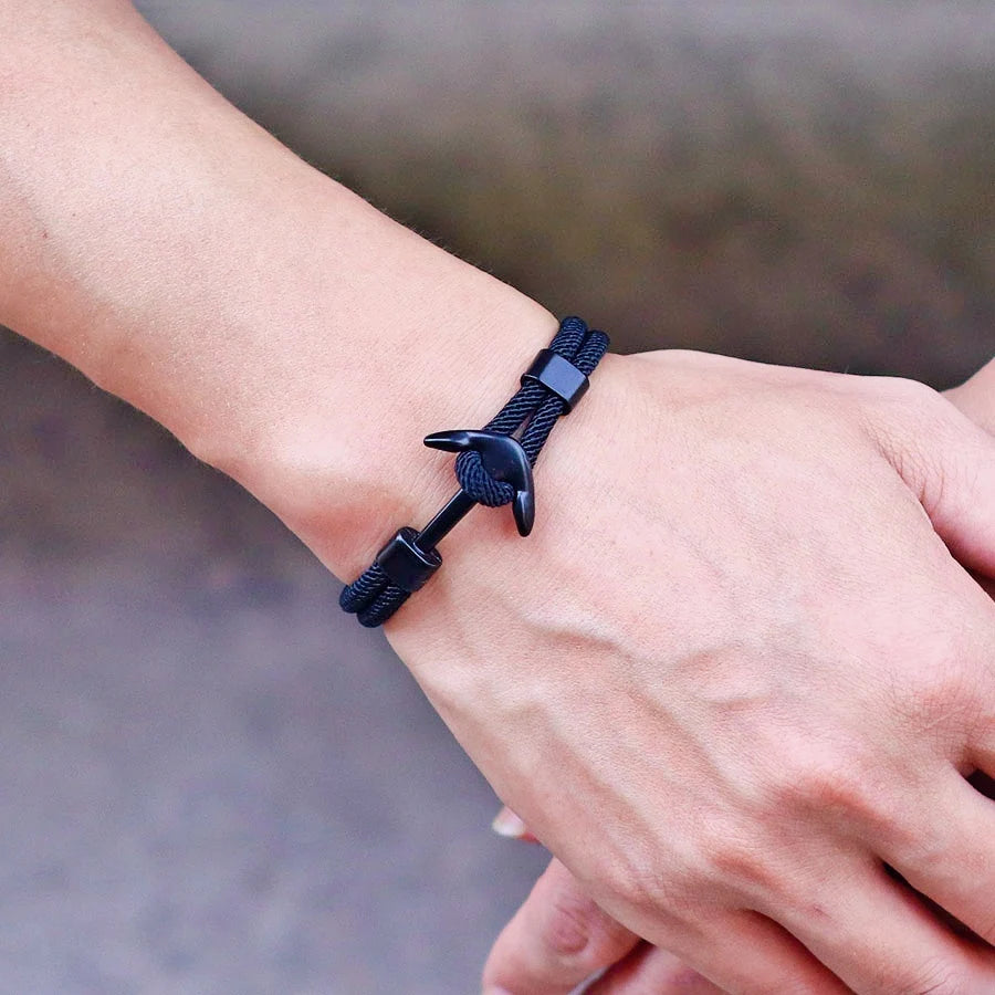 Nautical Anchor Rope Bracelet 4mm — Outdoor Sailing, Multi-Color