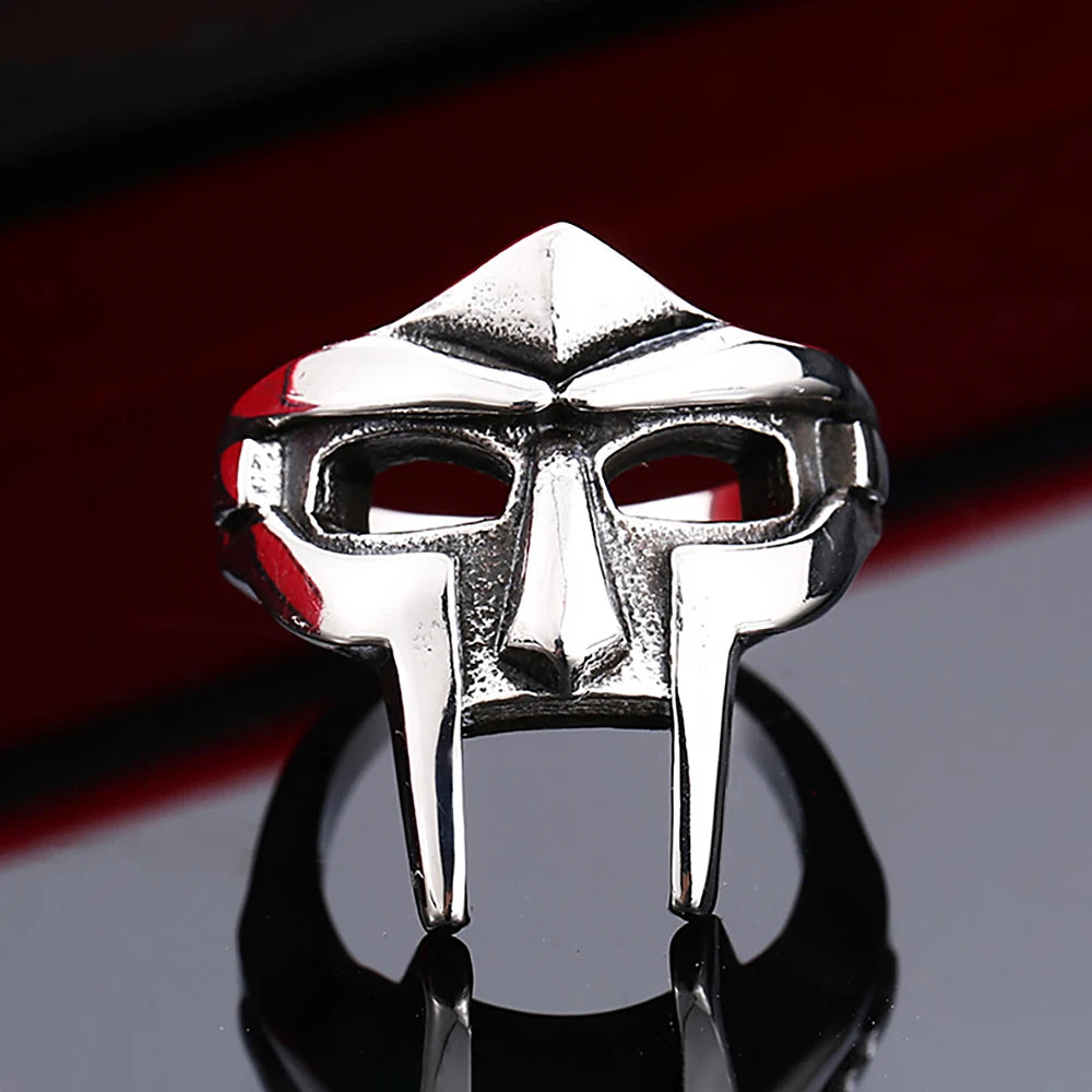 Steel Ring Vintage Doom Mask Punk