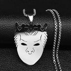 Cross Ghost Band Chain Necklace — Stainless Steel