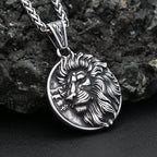 Lion Viking Steel Pendant Nordic Punk Biker Animal