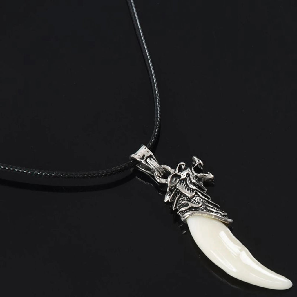 Wolf Tooth Fang Pendant Necklace for Men — Bold Statement