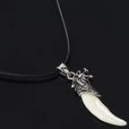 Wolf Tooth Fang Pendant Necklace for Men — Bold Statement