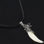 Wolf Tooth Fang Pendant Necklace for Men — Bold Statement