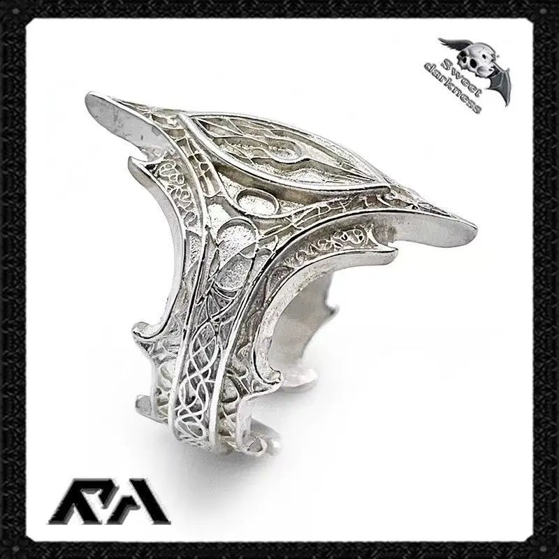Dark Gothic Open Ring — Silver