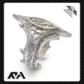 Dark Gothic Open Ring — Silver