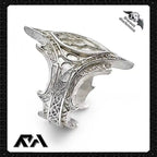 Dark Gothic Open Ring — Silver