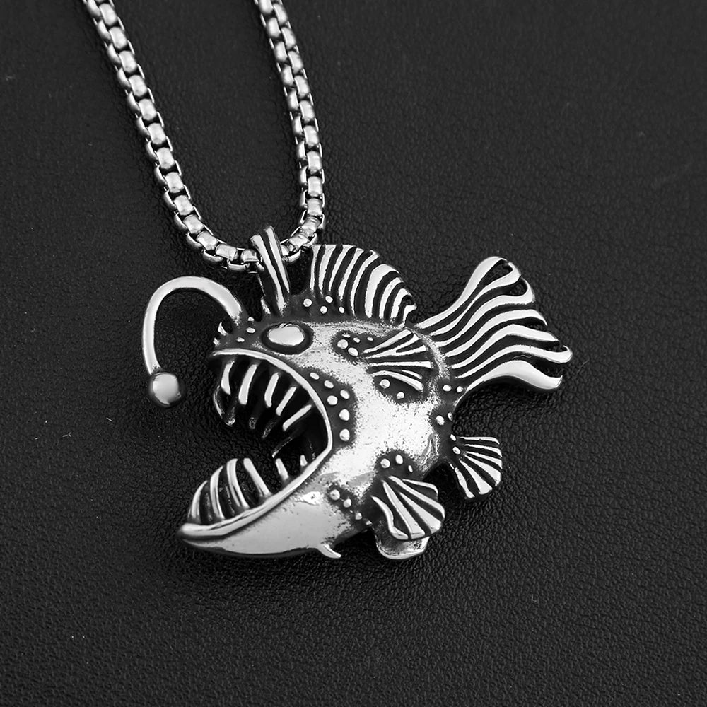 Lantern Fish Pendant — 316L Stainless Steel