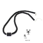 Fashion 12 Constellations Beaded Necklace Men Natural Black Onyx Stone Beads 48cm Short Collar Jewelry Leisure Party Homme Joias