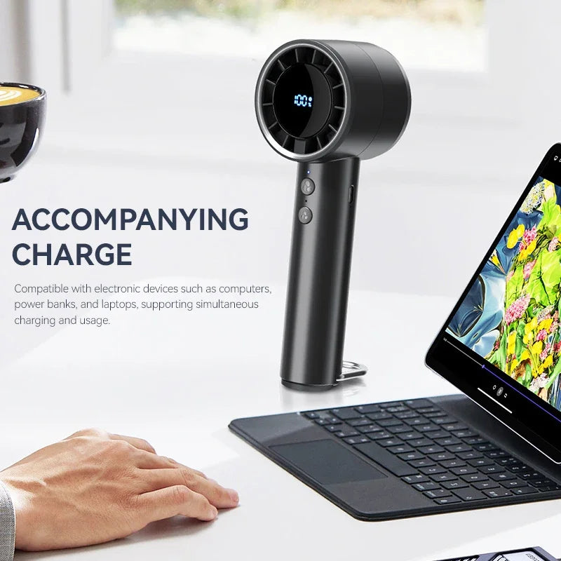 Lenovo Handheld Small Fan Refrigeration Air Conditioner Portable Silent Highspeed Led Display High Wind Power USB