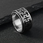 Knight Templar Cross Ring — Black Stainless Steel