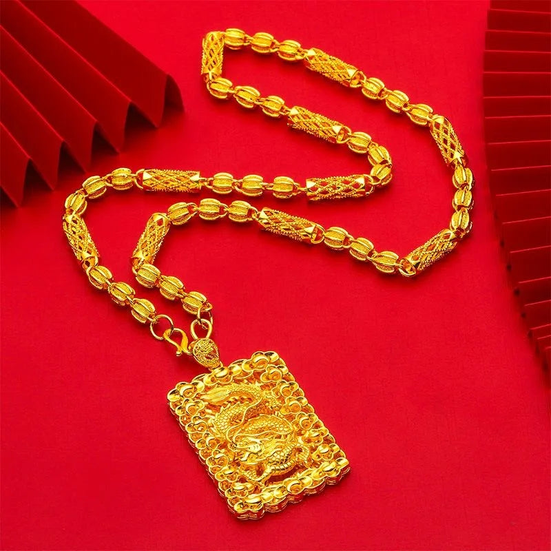 Dragon Gold Pendant Necklace