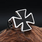 Iron Cross Ring — Stainless Steel