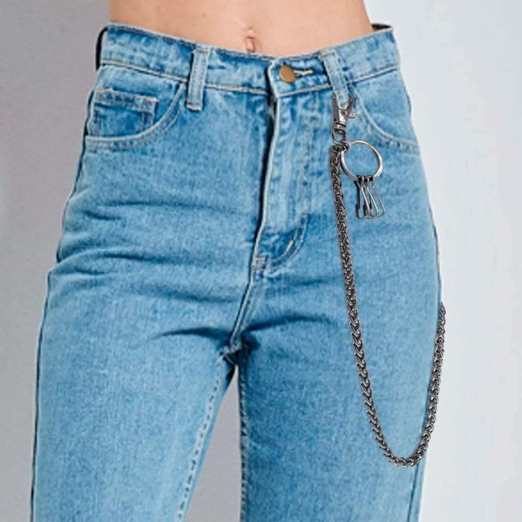 Wallet Chain Men Women Hip Hop Pants Chain Belt Chain KeyChain Pocket Chain Keel Chain for Motorcycle Style Pants Jeans