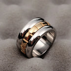 12mm Three Ring Turning Ring sliver Stainless Steel Ring Wings Of Liberty Flag Finger Rings For Men Women Jewelry Anime Fans