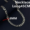Andara Luxury 925 Sterling Silver Gold Plated 6mm One to One Necklace, Unisex Engagement Accessories Jewelry 45-60cm