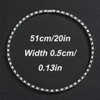 4/5mm 1 Row Black White Crystal Cz Stone Tennis Chain Hip Hop Choker Necklace Bling Iced Out Rock Jewelry For Men Women 18inch