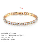 Fashion Multicolor Tennis Bracelet for Women 2.5/3/4/5mm Zirconia Charm Designer Tennis Chain Men Bracelet Wedding Jewelry KC128
