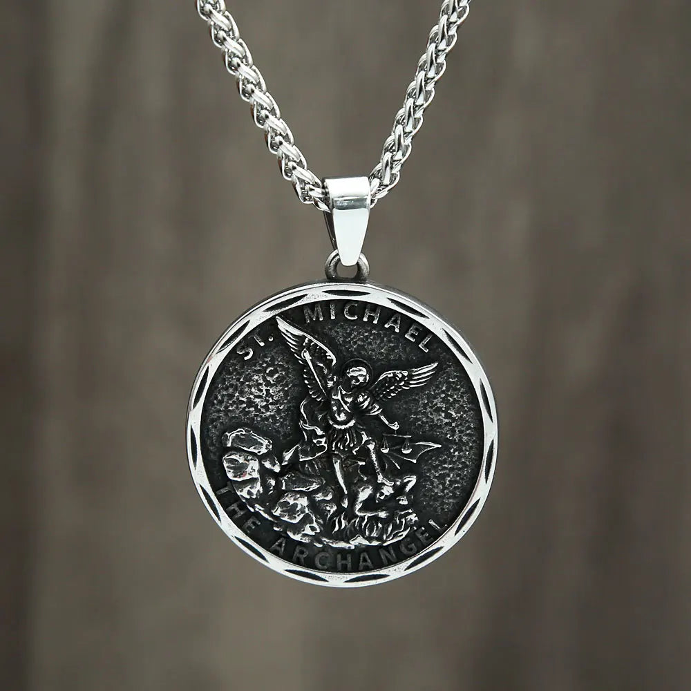 Archangel Michael Pendant — Stainless Steel