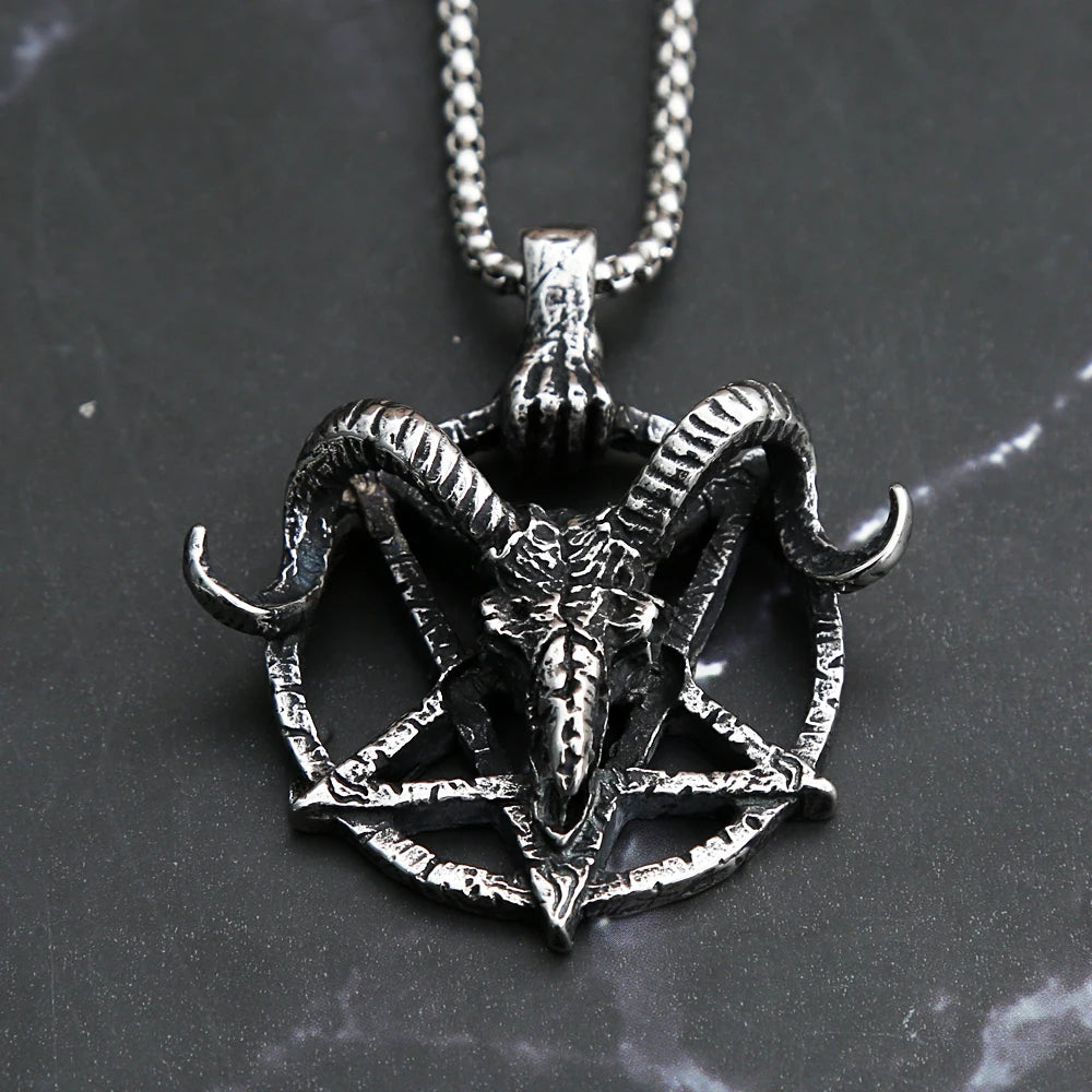 Viking Black Pendant Vintage Bull Head Animal