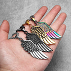 Angel Wing Pendant Necklace — Stainless Steel