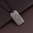 Star of David Pendant Necklace — Stainless Steel