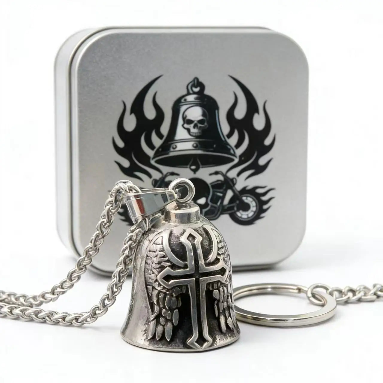 Moto Bell Steel Pendant Punk 316L Guardian