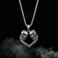 Skull Steel Pendant European American Double Love