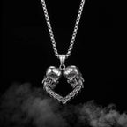 Skull Steel Pendant European American Double Love