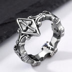 Punk Gothic Cross Ring for Men,Retro Stainless Steel Statement Ring,Birthday Party Jewelry Gift