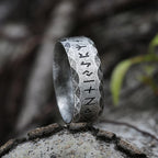Viking Nordic Rune Band Ring for Men — Stainless Steel