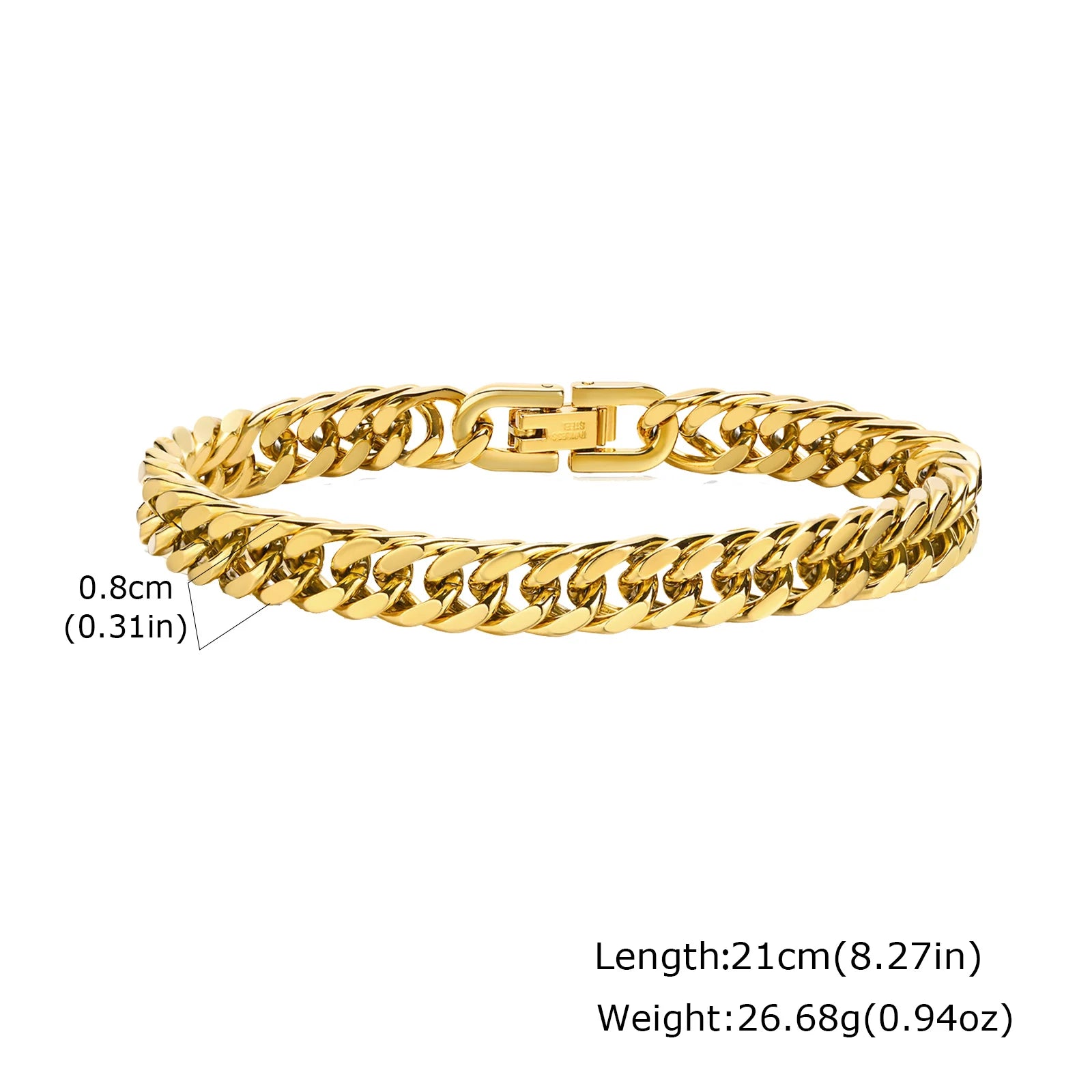 Gold Chunky Chain Bracelet — Stainless Steel