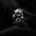 New Arrival Vintage Monkey Animal Design Thai Silver Unisex Party Ring Jewelry For Women Men Birthday Gifts