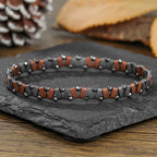 New Sale Hip Hop Elastic Beaded Non-fading Men Bracelet Simple Black Stone Irregular Bracelet Simple Party Jewelry Accessories