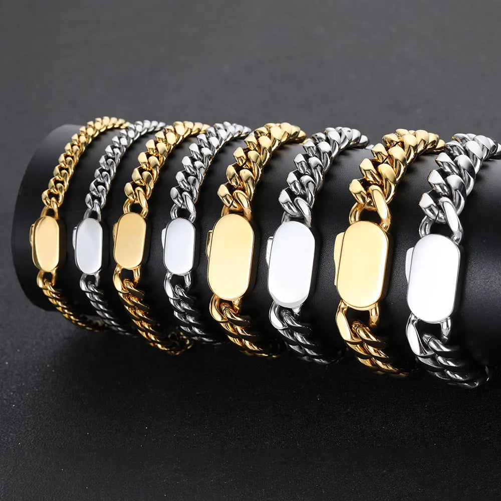 Stainless Steel Cuban Chain Necklace Miami