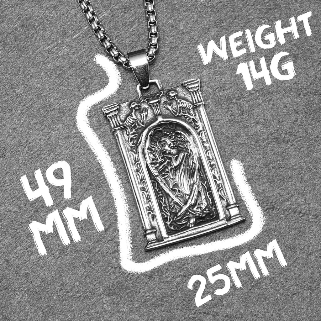 Angel Gabriel Pendant Necklace — Stainless Steel