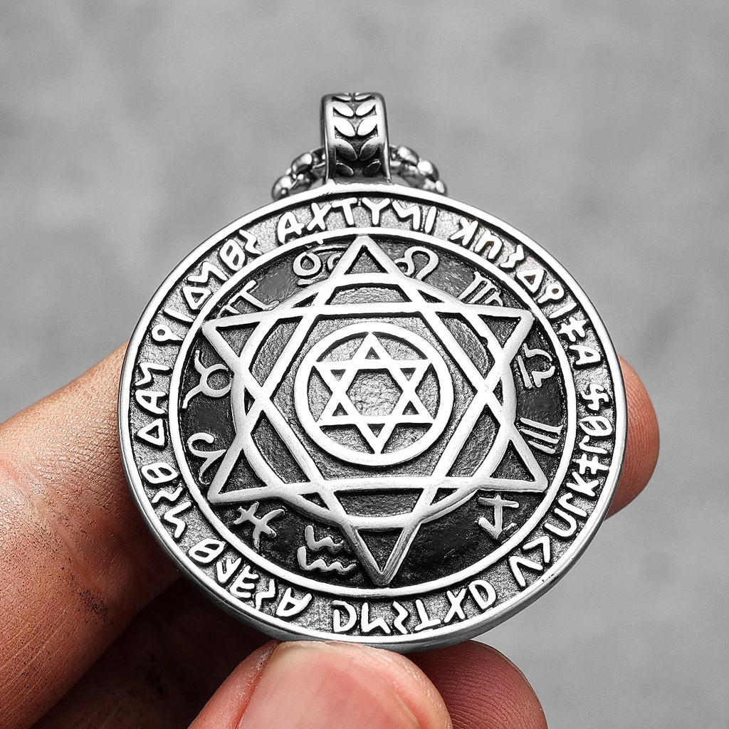 Judaism Star of David Stainless Steel Men Women Necklaces Pendants Chain Punk Trendy Amulet Jewelry Creativity Gift Wholesale