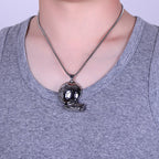 Stainless Steel Basketball Pendant Necklace